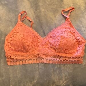 NWOT Laura Ashley Coral Lace Bralette